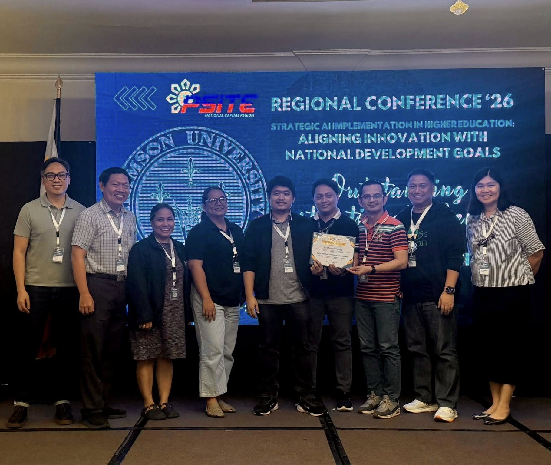 CCIT Brings Pride to Adamson with PSITE-NCR Outstanding Institutional Recognition
